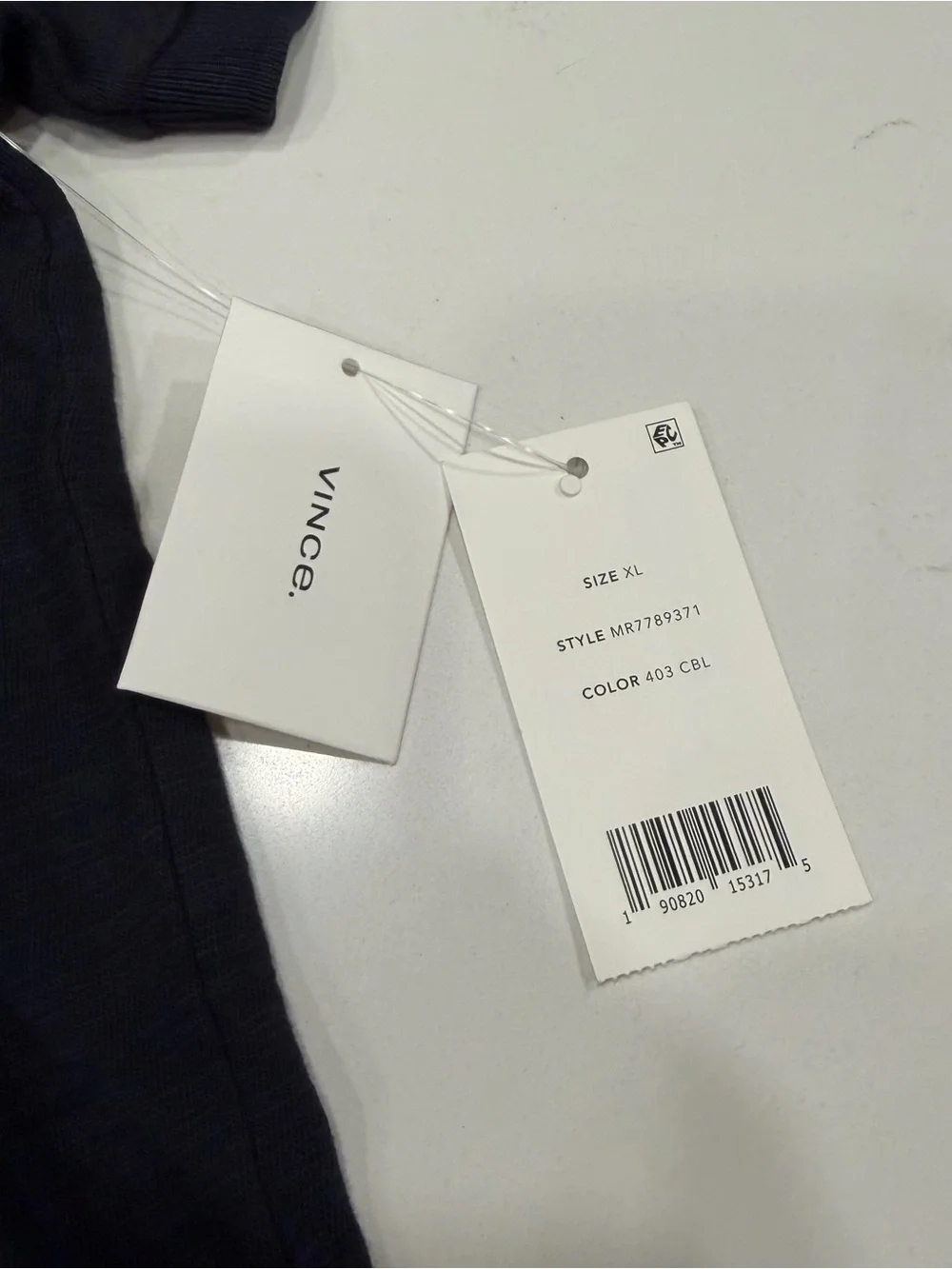Vince Men's Coastal Blue Classic Slub Polo NWT - XL